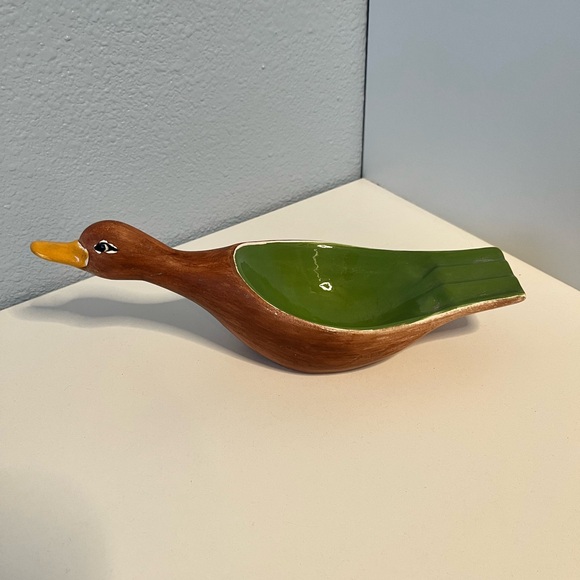 Other - Mallard Duck Vintage Ceramic Ashtray / Trinket Holder 10” Long